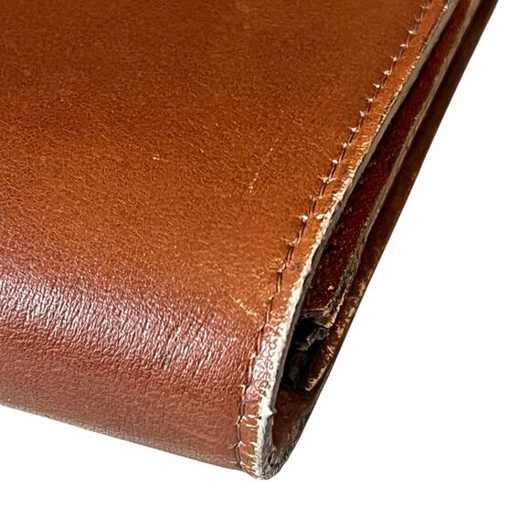 Vintage Gary's Of California Brown Leather Clutch Envelope Bag Wallet - Picture 13 of 16